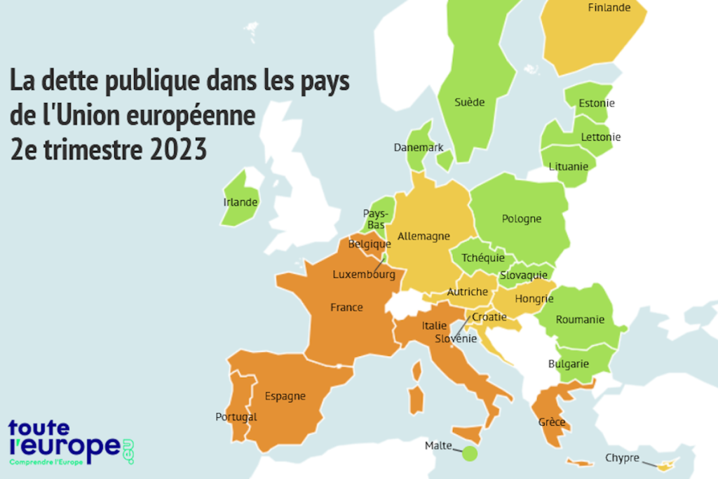 [Carte] La dette publique des Etats de l'Union européenne