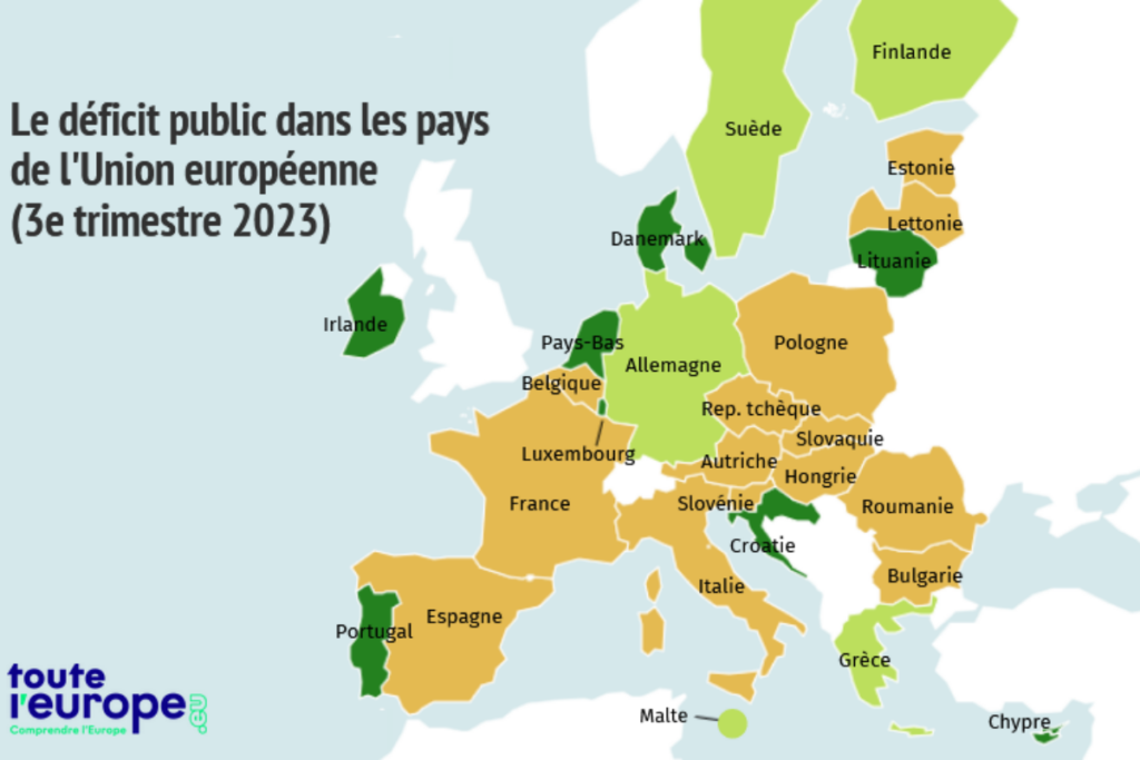 [Carte] Le déficit public des Etats de l'Union européenne