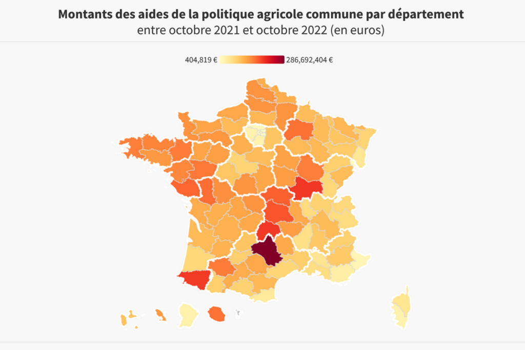 Politique agricole commune : quels départements français sont les principaux bénéficiaires des fonds de la PAC ?