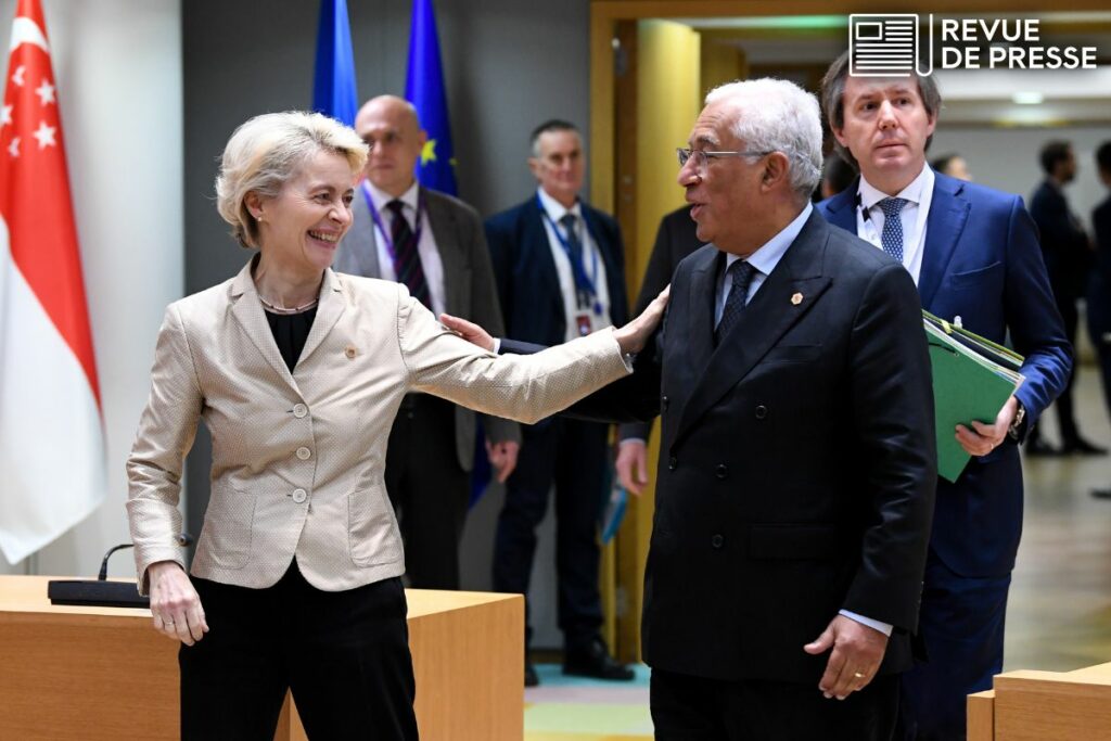 L'Allemande Ursula von der Leyen (à gauche) et le Portugais António Costa (à droite), ici lors d'un sommet entre l'UE et l'ASEAN en 2022, sont pressentis pour occuper les postes respectifs de président de la Commission européenne et du Conseil européen - Crédits : Union européenne