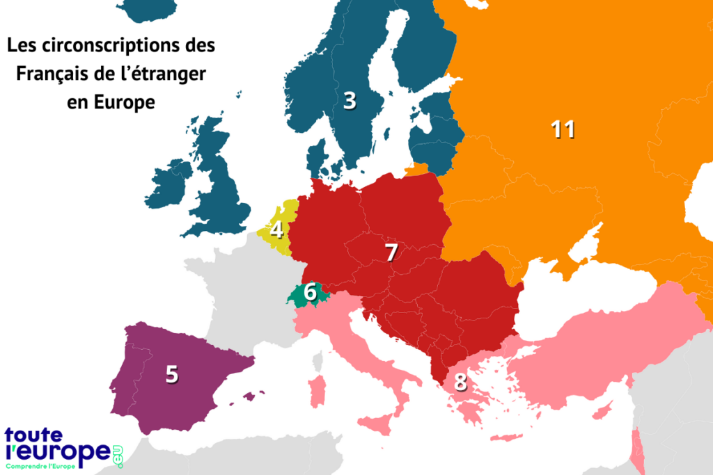 Sept circonscriptions des Français de l’étranger sont situées sur le continent européen